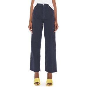 MOTHER Superior High Waisted Spinner Skimp Wide-Leg Jeans in Blue Graphite 26